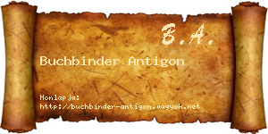 Buchbinder Antigon névjegykártya